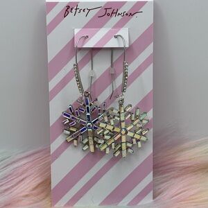 Betsey Johnson Snow Earrings